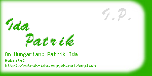 ida patrik business card